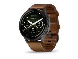 Garmin Venu 4 45mm Slate with Black Silicone Band and Brown Leather Band (010-03014-03)