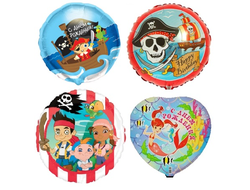 шар с гелием 18"/46 см пират/джейк/русалка (на выбор)
