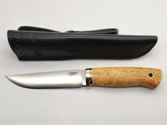 Нож Боровой М с линзой N690 карельская береза