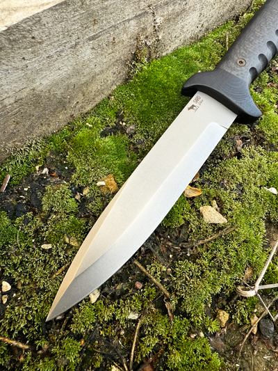 Подарочный нож 6Х9С сталь ELMAX, рукоять комбинированная G10 и карбон