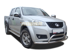 Защита переднего бампера "радиус+низкая скоба" d60 для Great wall Wingle 5 (2011-)