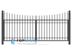 Распашные сварные ворота для забора SZ15-08 с установкой под ключ от производителя с гарантией