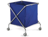 Тележка ОЛДАК для белья из нержавейки, с синим мешком, ТБ 70