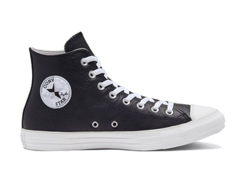 Кеды Converse All Star Leather черные высокие кожаные