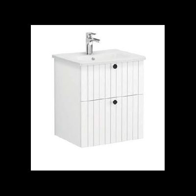 Модуль с круглой раковиной, Vitra Root Groove, 60 см, 2 ящика, матовый белый, 69415