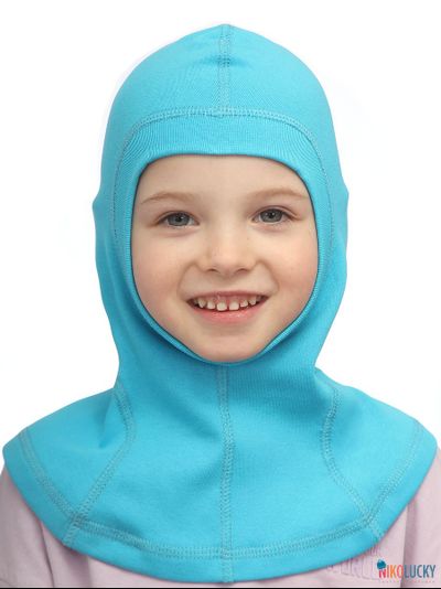 Шапка-шлем 23301-02 95%хлопок 5%лайкра, бирюзовый 46-48