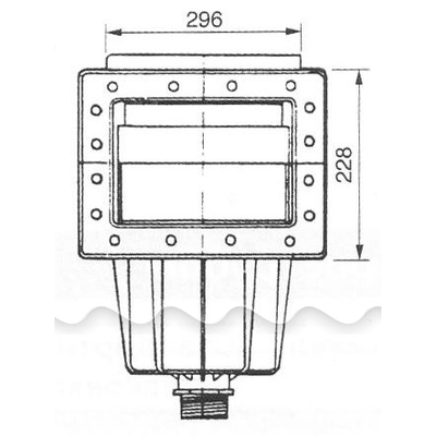 Скиммер универсальный из ABS-пластика Astral 15 л, с круглой крышкой