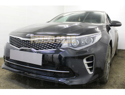 Защита радиатора KIA Optima 2015-2018 (GT / GT-Line) black низ