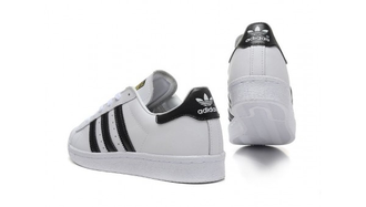 Adidas superstar белые с черным, кожа (36-45) Арт. 009MFD