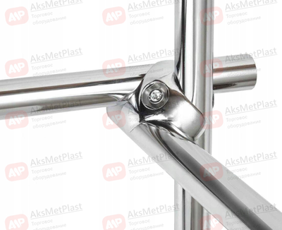 JOK-01DX Соединитель для 3-х труб крестовой правый системы Joker-Uno d=25 мм, цвет: хром