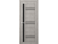 Межкомнатная дверь Невада графит софт с черными стеклами