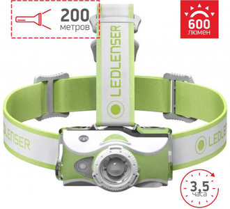 Налобный фонарь LED LENSER MH7, зеленый  / белый [500991]