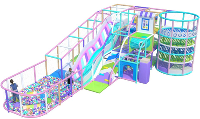 Детский игровой лабиринт Сиреневый 10,9 х 7,4 х 3,6м.