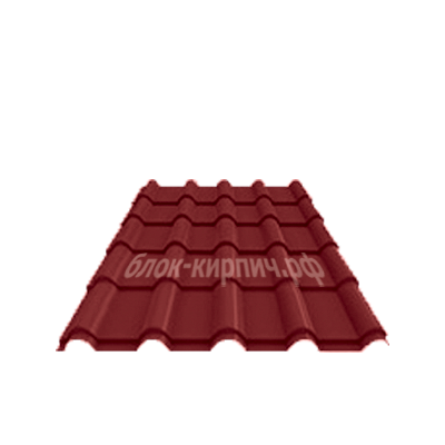 Металлочерепица Kamea 0.5мм Satin RAL 3011 коричнево-красный Grand Line