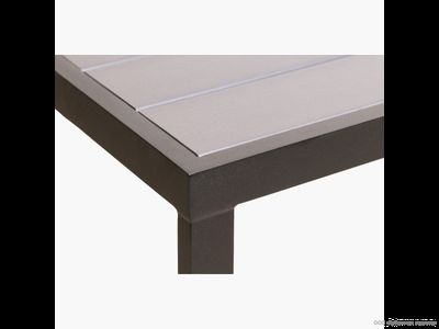 Стол Македония из алюминия со столешницей ДПК 200 см