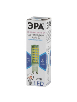 Лампа светодиодная ЭРА LED JCD-9W-CER-840-G9 9Вт G9 4000К Б0033186
