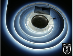 ЛЕНТА светодиодная COB, 2400LED, 24V,  ХОЛОДНЫЙ белый (6300-6700к), 70W/5м,  8мм, IP20,  (15.0335)  AQ