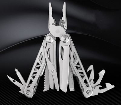 Мультитул GHK6 Hongfeng Wolf из нержавеющей стали: включает нож , плоскогубцы, пилу, ножницы, открывашку, отвертку, линейку