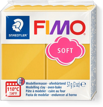 полимерная глина Fimo soft, цвет-mango caramel 8020-T10 (манговая карамель), вес-57 грамм