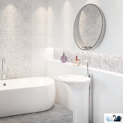 Плитка настенная Belani Борнео Декор 3 серый 30 х 60 см Береза керамика