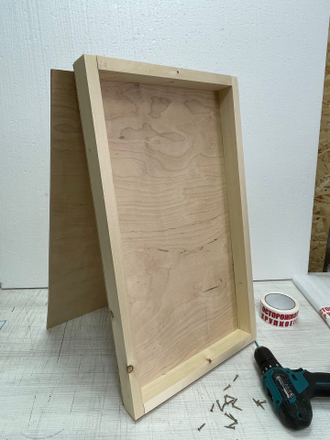 Ящик плоский для витражного стекла размером  "поллиста"