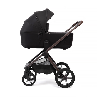 Коляска 3в1 Peppy Monaco Thermo 2026, Black / Черный рама Коричневая (Rise)