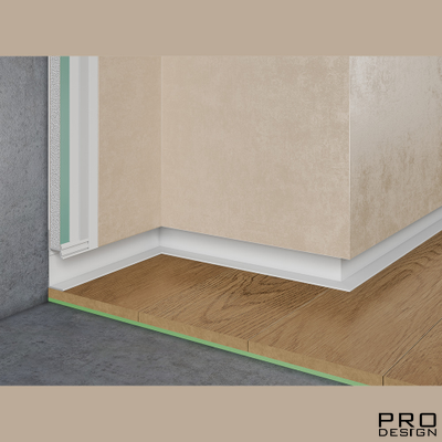 Теневой плинтус скрытого монтажа Pro Design 7210 Белый муар