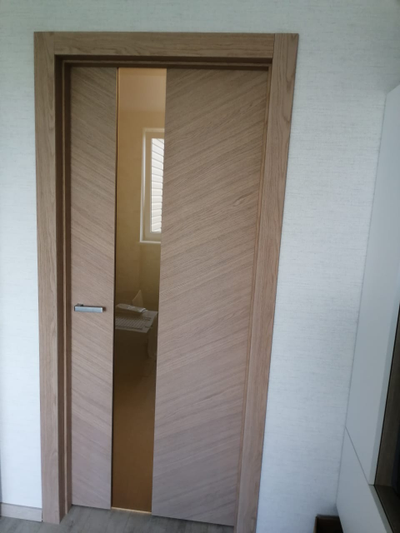 PORTE RICHI (Беларусь). ПРАКТИКА, МОДЕЛЬ К41, НАТУРАЛЬНЫЙ ШПОН ДУБА (БРАШ КОЛОР), ТОН 12/СТЕКЛО МАТОВОЕ