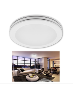 Светодиодный накладной светильник 18 ватт с хромированными кольцами AL579