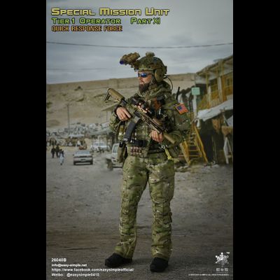 БОЕЦ СИЛ СПЕЦИАЛЬНЫХ ОПЕРАЦИЙ США - Коллекционная ФИГУРКА 1/6 scale SMU Tier 1 Operator Part XI Quick Response Force (26040B) - Easy&amp;Simple