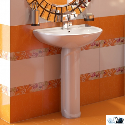 Раковина с пьедесталом Оскольская керамика Престиж, 63 см, белый, для ванной