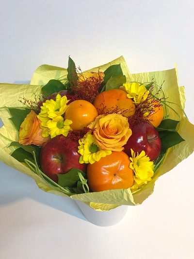 Букет из хурмы с яблоками