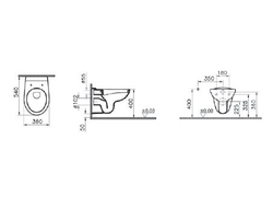 Комплект: унитаз с сиденьем дюропласт VitrA Normus, с микролифтом, инсталляцией и панель управления, цвет глянцевый хром, 9773B003-7206