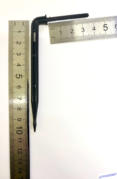 Стойка-капельница угловая 10см под трубку 3мм