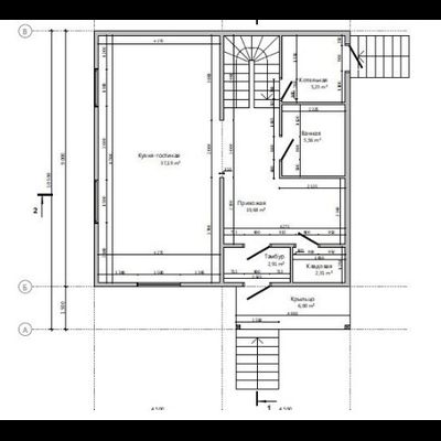 Двухэтажный каркасный дом с четырьмя спальнями 147м² (SK21)