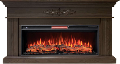 Линейный электрокамин Bergamo AO с очагом Joker 45