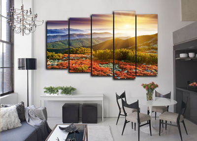 Модульная картина "Горный кустарник"