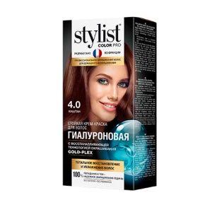 ФИТО Стойкая крем-краска Тон 4.0 Каштан  Гиалуроновая STYLIST COLOR PRO 115мл