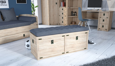 Сундук Валенсия с подушкой, дуб Сонома