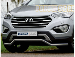 Защита переднего бампера d57 "волна" Grand Santa Fe (2013-…)