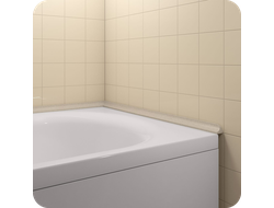 Акриловый плинтус бордюр для ванной BNV ГЛ24 12х24 бежевый правый