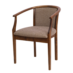 Стул-кресло "Визит" Темный орех/ Рогожка Юна 066-5 коричневый
