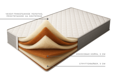 Жесткий матрас Монолит Экстралайт от Фабрики матрасов Ортис