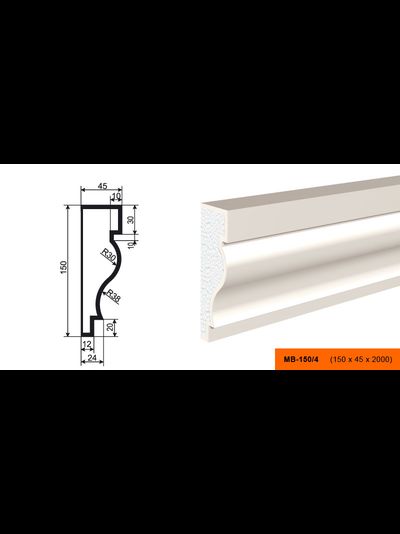 Фасадный молдинг из пенополистирола с покрытием LEPNINAPLAST (Лепнинапласт)  МВ-150/4