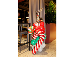 Стойка (колонна) из шаров "Олень"