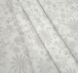 Ткань льняная "Цветочная фантазия " 220 см.