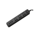 Удлинитель Xiaomi Mi Power Strip 3 (XMCXB01QM) черный, 3 розетки, 3 USB, 1.8 м, 10А / 2500 Вт