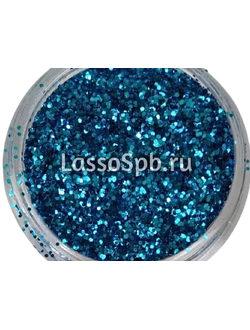 Блестки полиэстровые глиттер синий "Калипсо" 0,4 мм