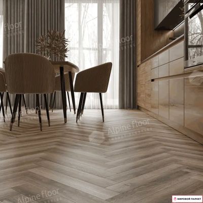 Ламинат Alpine Floor Herringbone 8 Pro Дуб Пикардия LF102-14 33 класс толщина 8 мм с фаской 1.3465 м2