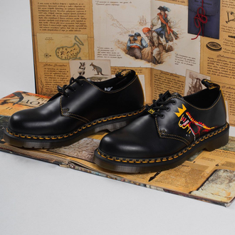 Ботинки Dr. Martens 1461 Basquiat с рисунком черные